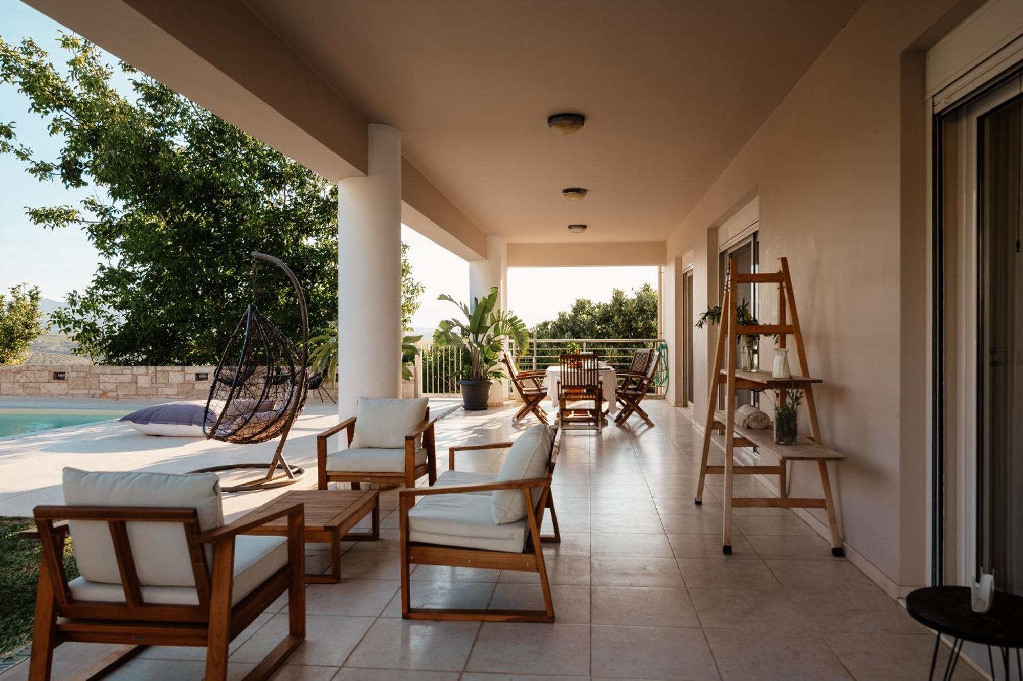 Blue Sky Villa In Crete Epano Vathia Exterior foto
